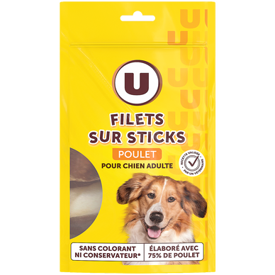 Friandises Filet de poulet pour chien sur stick, 80g