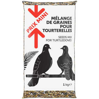 Mélange de graines pour tourterelles PRIX MINI sac 1kg
