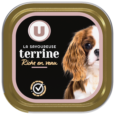 Aliment pour chien Savoureuse terrine riche en veau pour chien  300G