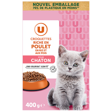 Croquettes pour chaton riches en poulet  400g