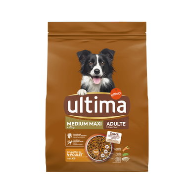 Croquettes pour chien adulte Repas Equilibre bien être ULTIMA, 2kg