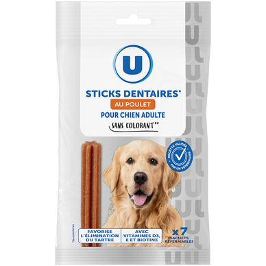Sticks dentaires au poulet pour chien moyen - 180g