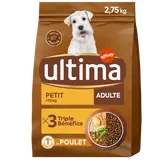 Croquettes pour chien mini adulte poulet ULTIMA 2,75kgs