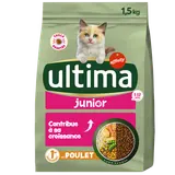 Croquettes au poulet, pour chats junior ULTIMA, 1,5Kg
