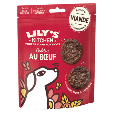 Friandise pour chiens Galettes boeuf avec touche de quinoa LILY'S KITCHEN 70g