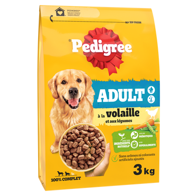 Croquettes moyen et grand chien à la volaille et aux légumes PEDIGREE- 3kg