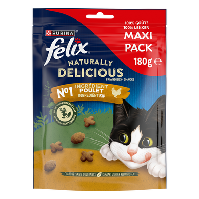 Sachets fraîcheur pour chat Naturally Delicious Poulet FELIX - 180g