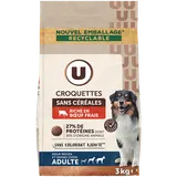 Croquettes sans céréales riche en boeuf frais pour chien U 3kg