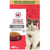 Croquettes pour chat stérilisé au boeuf & aux légumes 400g