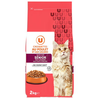 Croquettes au poulet et aux légumes pour chat senior  2kg