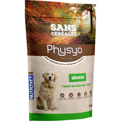 Croquettes chien sénior poulet sans céréales PHYSYO - 2 kg