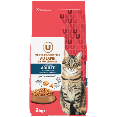Croquettes au lapin & aux légumes pour chat 2kg