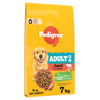Croquettes moyen et grand chien au boeuf et aux légumes PEDIGREE - 7kg