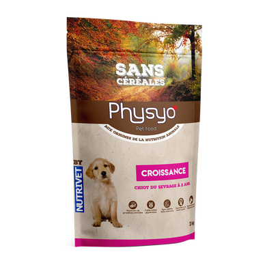 Croquettes chien croissance poulet sans céréales PHYSYO - 2 kg