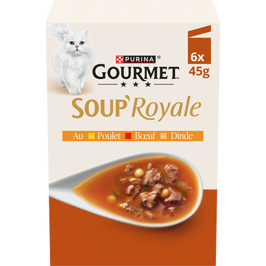 Soup'royale au poulet boeuf dinde sachets fraîcheur GOURMET 6X45g 270g