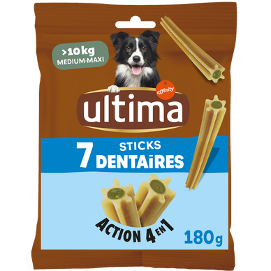 Sticks Dentaires pour Chien Medium Maxi 1 semaine ULTIMA 180g