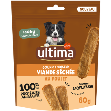 Viande Séchée pour Chien Maxi Poulet ULTIMA 60g