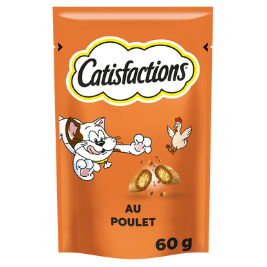 Friandises chat et chaton au poulet CATISFACTIONS - 60g