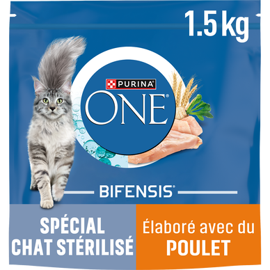 Croquettes pour chat stérilisé Poulet PURINA ONE - 1,5kg