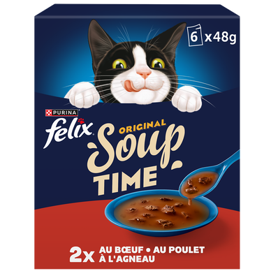 Soupe pour chat sélection campagne FELIX, 6X48g