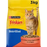 Croquettes pour chat adulte Boeuf et Poulet FRISKIES - 3kg