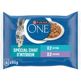 Sachets fraîcheur Thon et Veau pour chat d'intérieur PURINA ONE - 4x85g