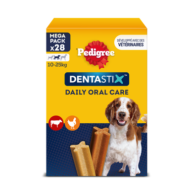 Bâtonnets à macher hygiène dentaire moyen chien Dentastix PEDIGREE x28- 720g
