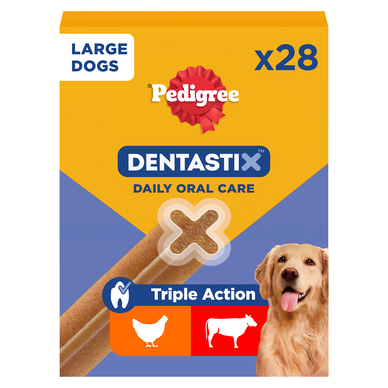 Bâtonnets à macher hygiène dentaire grand chien Dentastix PEDIGREE x28- 1080g