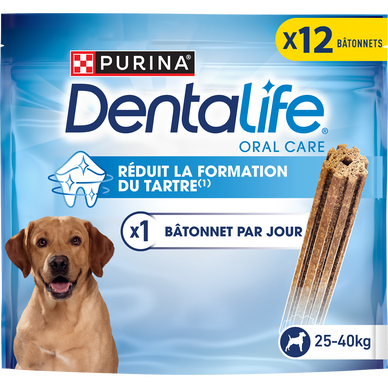 Friandises pour grand chien DENTALIFE - 12 sticks bucco-dentaire