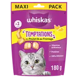 Maxi Friandises chat au poulet fromage Temptations WHISKAS - 180g
