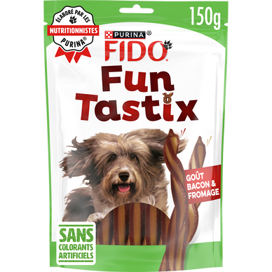 Friandises pour chien FUNTASTIX Goût Bacon et Fromage FIDO - 150g