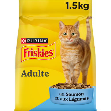 Croquettes pour chat adulte Saumon FRISKIES - 1,5kg