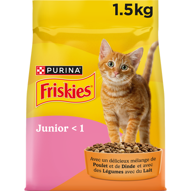 Croquettes pour chatons Junior Poulet et Dinde FRISKIES - 1,5kg