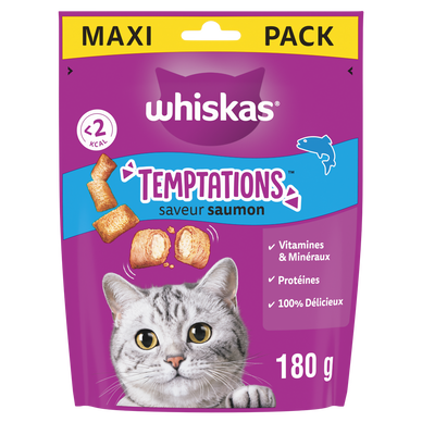 Maxi Friandises chat au saumon Temptations WHISKAS - 180g