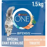 Croquettes pour chat stérilisé à la Truite PURINA ONE - 1,5kg
