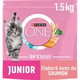 Croquettes pour chat junior 1/12 mois au saumon PURINA ONE - 1,5kg
