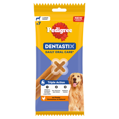 Bâtonnets à macher hygiène dentaire grand chien Dentastix PEDIGREE x7- 270g