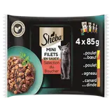 Sachets fraîcheur chat Mini Filets du Boucher en sauce SHEBA - 4x85g