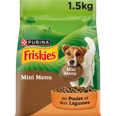 Croquettes pour petit chien Mini Menu Poulet FRISKIES - 1,5kg