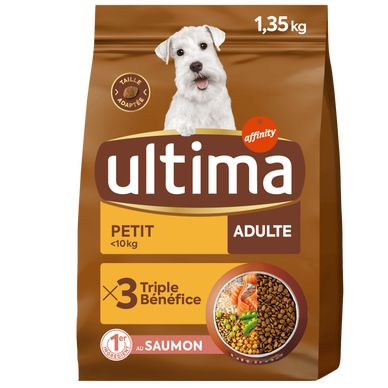 Croquettes pour chien mini adulte saumon ULTIMA 1,35kgs