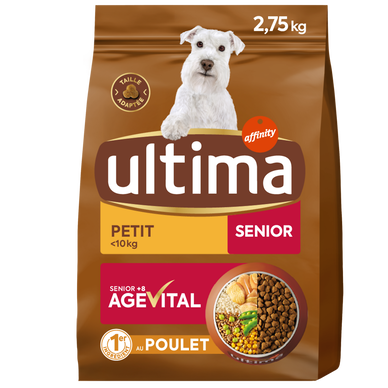 Croquettes pour chient Petit Senior Agevital ULTIMA, sachet 2,75kg