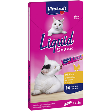 Liquid Snack Poulet+Taurine VITAKRAFT 6x15g