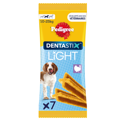 Bâtonnets à macher hygiène dentaire moyen chien Dentastix Light PEDIGREE x7 - 98g