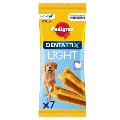 Bâtonnets à macher hygiène dentaire grand chien Dentastix Light PEDIGREE x7 - 152g