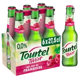 Bière aromatisée framboise sans alcool TOURTEL TWIST, 0,0° - Bouteilles 6x27,5cl