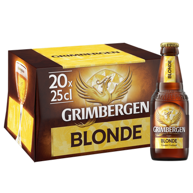 Bière blonde GRIMBERGEN, 6,7° - Bouteilles 20x25cl