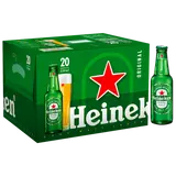 Bière blonde HEINEKEN, 5°, 20 bouteilles de 25cl