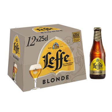 Bière blonde LEFFE, 6,6° - bouteille 12x25cl