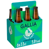 Bière blonde GALLIA champ libre basket 5,8° bouteille 6x33cl