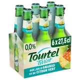 Bière aromatisée citron vert ananas sans alcool TOURTEL TWIST, 0,0° -Bouteilles 6x27,5cl